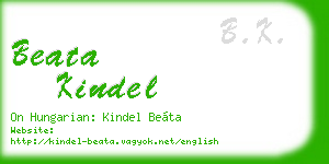 beata kindel business card